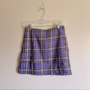 Shein Plaid Purple Skirt